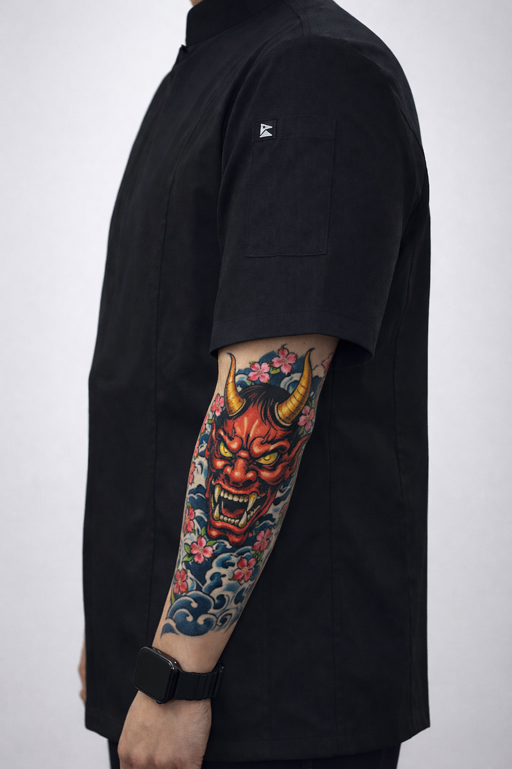 Classic Black Chef Jacket Short Sleeves