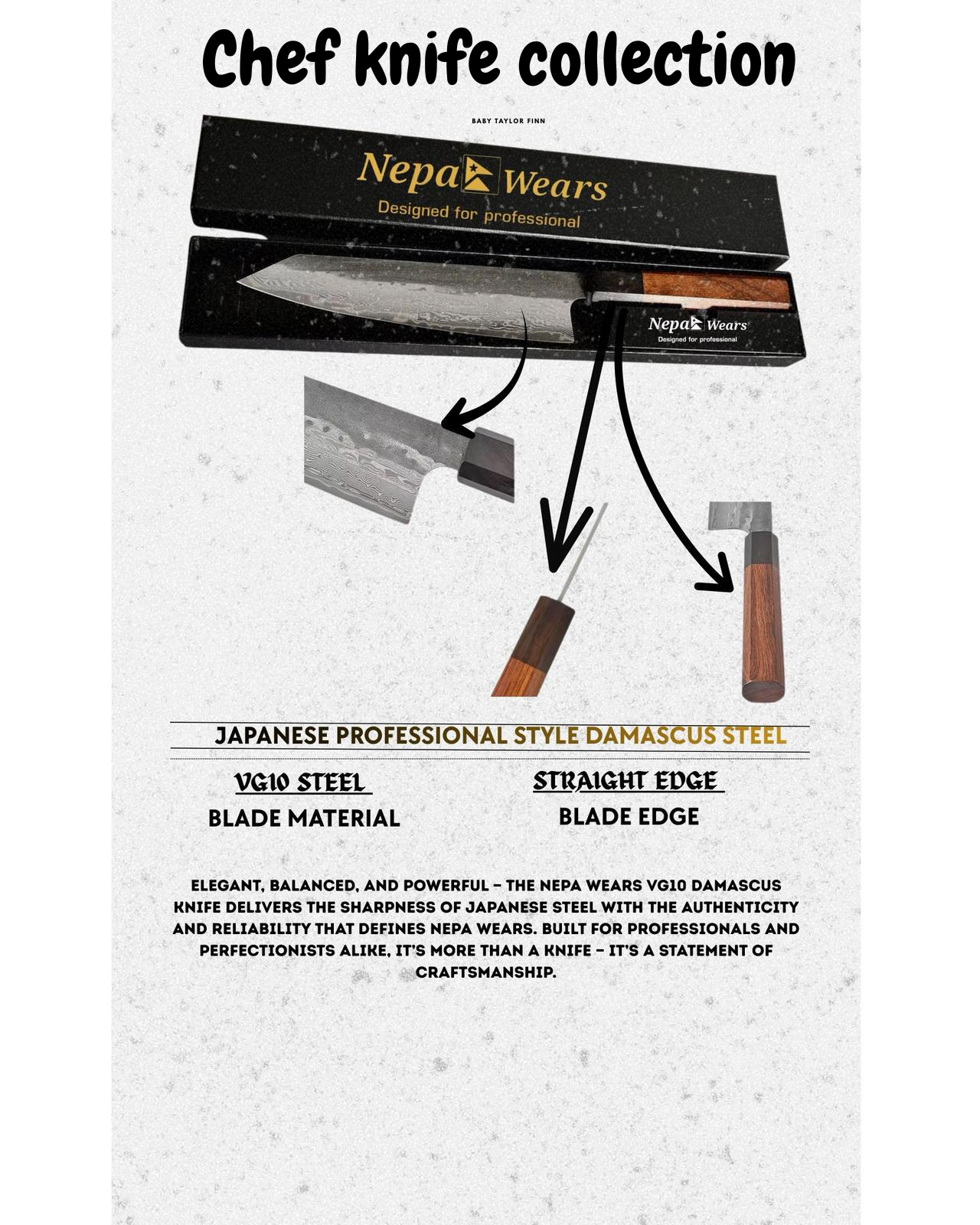 japanese professional style Damascus steel knife